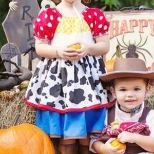 Disney insp Jessie Dress Girls 2/3 Ross & Rosie